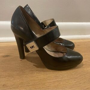 Michael Kors Black Patent Heels with Strap